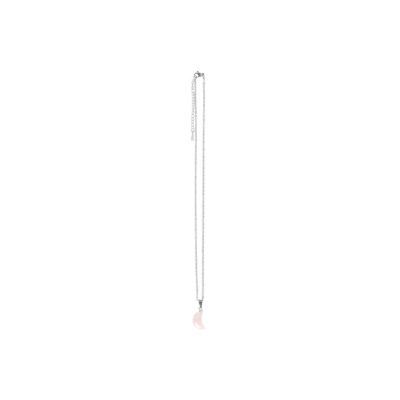 Rose Quartz Crystal Moon Necklace on Greeting Card Rose Quartz Crystal Moon Necklace on Greeting Card