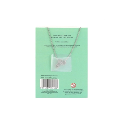 Green Aventurine Crystal Moon Necklace on Greeting Card Green Aventurine Crystal Moon Necklace on Greeting Card