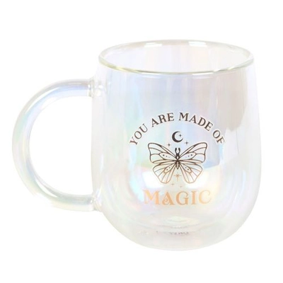 You Are Made of Magic Iridescent Double Walled Glass Mug You Are Made of Magic Iridescent Double Walled Glass Mug