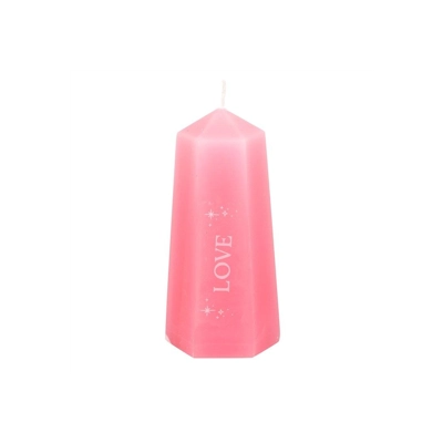 Love Crystal Candle with Rough Rose Quartz Love Crystal Candle with Rough Rose Quartz