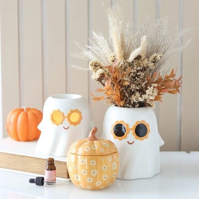 Groovy Floral Pumpkin Oil Burner Groovy Floral Pumpkin Oil Burner