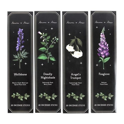 Set of 4 Poisonous Plants Incense Stick Packs Set of 4 Poisonous Plants Incense Stick Packs