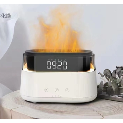 Modern Aroma Diffuser - Led Clock - USB-C - Flame Effect Modern Aroma Diffuser - Led Clock - USB-C - Flame Effect