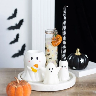Candy Corn Ghost Oil Burner and Wax Warmer Candy Corn Ghost Oil Burner and Wax Warmer