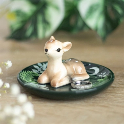 Green Fawn Trinket Dish Green Fawn Trinket Dish