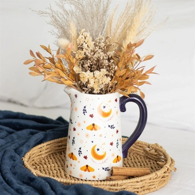 Autumn Magic Harvest Moon Print Ceramic Flower Jug Autumn Magic Harvest Moon Print Ceramic Flower Jug