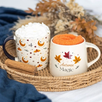 Autumn Magic Harvest Moon Print Mug Autumn Magic Harvest Moon Print Mug