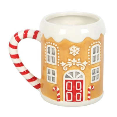 Candy Cane Gingerbread House Mug Candy Cane Gingerbread House Mug
