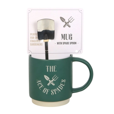 Ace of Spades Mug with Spade Spoon Ace of Spades Mug with Spade Spoon