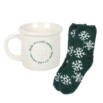 Baby It's Cold Outside Mug and Socks Set Baby It's Cold Outside Mug and Socks Set