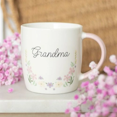 Grandma Pastel Floral Mug Grandma Pastel Floral Mug