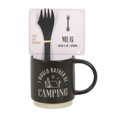 I Would Rather Be Camping Mug with 3-in-1 Spork I Would Rather Be Camping Mug with 3-in-1 Spork