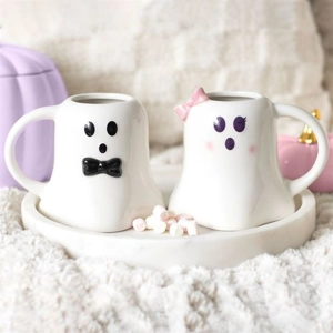 Mr and Mrs Boo Ghost Shaped ..