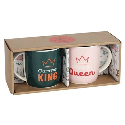 Caravan King and Queen Mug Set Caravan King and Queen Mug Set
