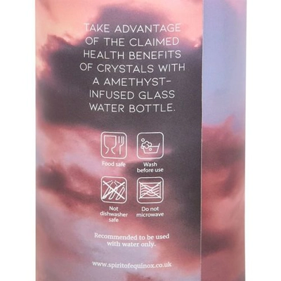 Amethyst Set Your Intention Glass Water Bottle Amethyst Set Your Intention Glass Water Bottle