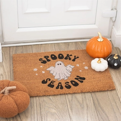 Natural Spooky Season Ghost Doormat Natural Spooky Season Ghost Doormat
