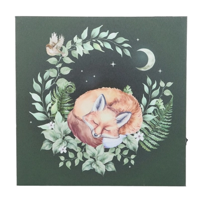 Sleeping Fox Light Up Canvas Plaque Sleeping Fox Light Up Canvas Plaque