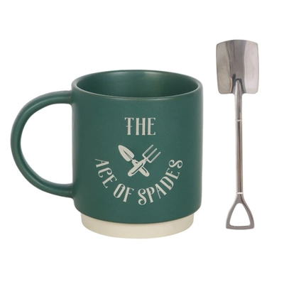 Ace of Spades Mug with Spade Spoon Ace of Spades Mug with Spade Spoon