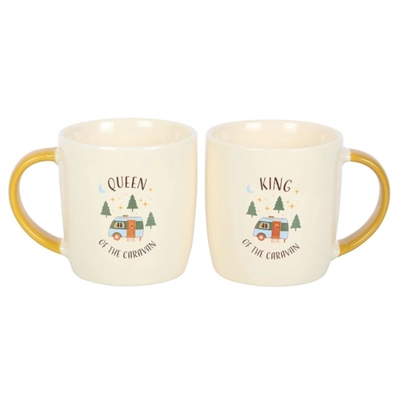 Camping King and Queen Couples Mug Set Camping King and Queen Couples Mug Set