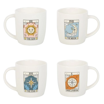 Set of 4 Vintage Tarot Mugs