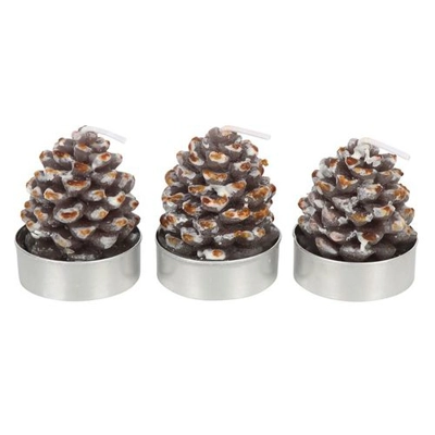 Set of 6 Pinecone Tealight Candles