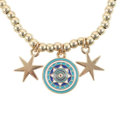 All Seeing Eye Beaded Charm Bracelet All Seeing Eye Beaded Charm Bracelet