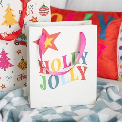 23cm Holly Jolly Gift Bag 23cm Holly Jolly Gift Bag