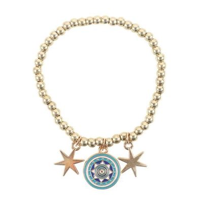 All Seeing Eye Beaded Charm Bracelet All Seeing Eye Beaded Charm Bracelet