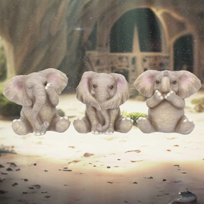 Three Baby Elephants 8cm Three Baby Elephants 8cm