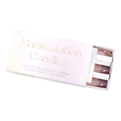 3 Manifestation Spell Candles in a Box 3 Manifestation Spell Candles in a Box