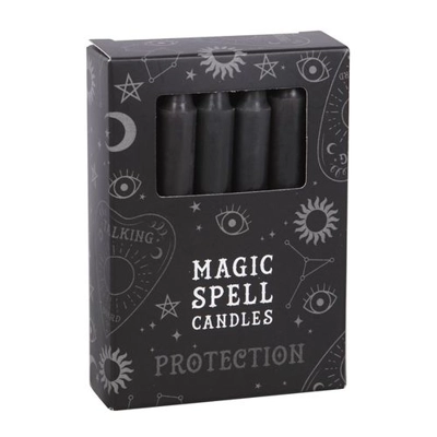 Set of 12 Black 'Protection' Spell Candles Set of 12 Black 'Protection' Spell Candles