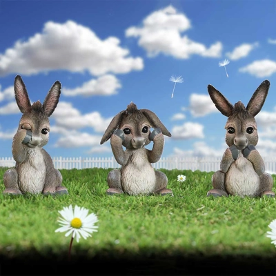 Three Wise Donkeys 11cm Three Wise Donkeys 11cm