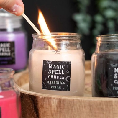 White Sage 'Happiness' Spell Candle Jar White Sage 'Happiness' Spell Candle Jar