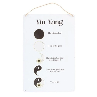 30cm Yin Yang Hanging Metal Sign 30cm Yin Yang Hanging Metal Sign