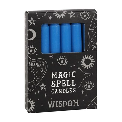 Set of 12 Blue 'Wisdom' Spell Candles Set of 12 Blue 'Wisdom' Spell Candles