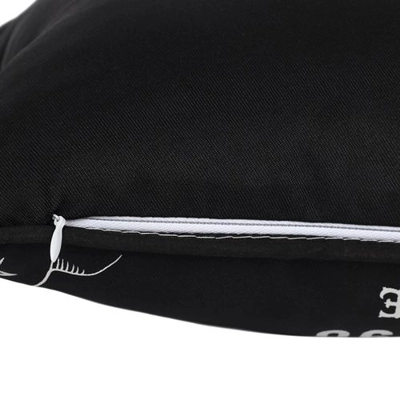 Small Rectangular Black and White Talking Board Cushion Small Rectangular Black and White Talking Board Cushion