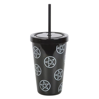 Pentagram Plastic Tumbler with Straw Pentagram Plastic Tumbler with Straw