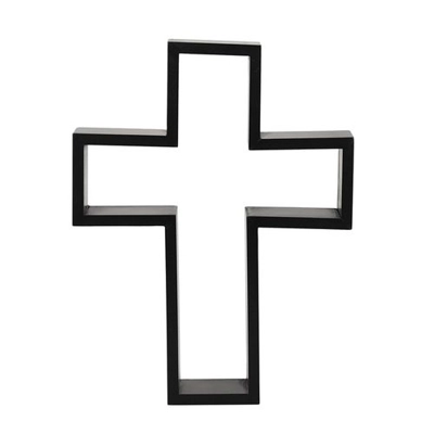 Black Crucifix Shelving Display Black Crucifix Shelving Display