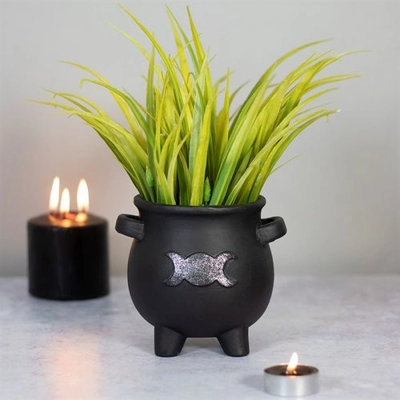 Triple Moon Cauldron Terracotta Plant Pot Triple Moon Cauldron Terracotta Plant Pot
