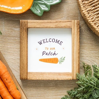 Welcome to Our Patch Wooden Frame Sign Welcome to Our Patch Wooden Frame Sign