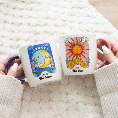 Sun and Moon Celestial Mug Set Sun and Moon Celestial Mug Set