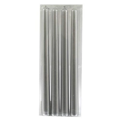 Set of 4 Silver Taper Candles Set of 4 Silver Taper Candles