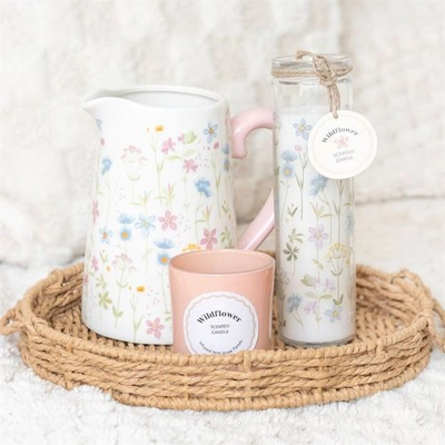 Floral Print Wildflower Tube Candle Floral Print Wildflower Tube Candle