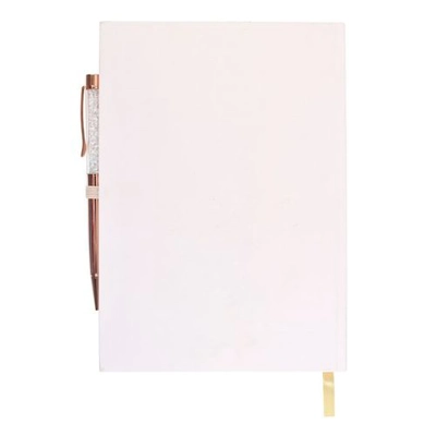 Luna Moth Daily Reflection Journal and Clear Quartz Crystal Pen