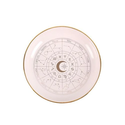 Off White Astrology Wheel Trinket Dish Off White Astrology Wheel Trinket Dish