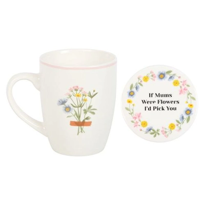 If Mums Were Flowers Floral Mug & Coaster Set If Mums Were Flowers Floral Mug & Coaster Set