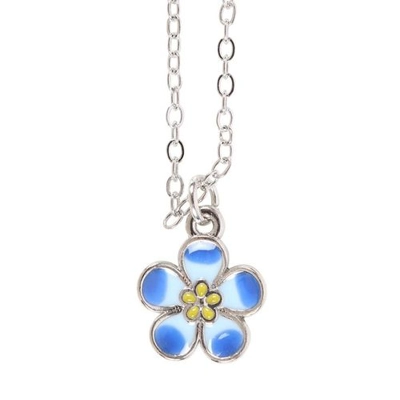 Forget-Me-Not Flower Necklace on Greeting Card Forget-Me-Not Flower Necklace on Greeting Card