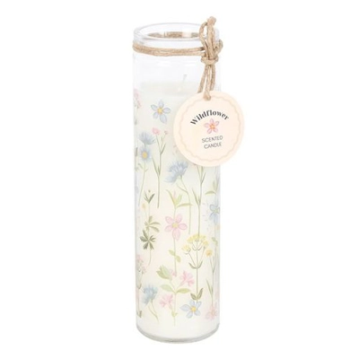 Floral Print Wildflower Tube Candle Floral Print Wildflower Tube Candle