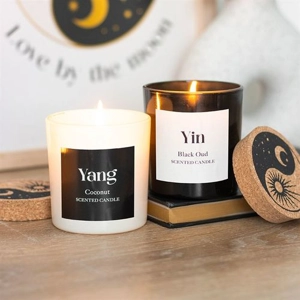 Set of 2 Yin Yang Black..