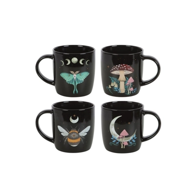 Set of 4 Dark Forest Mugs Set of 4 Dark Forest Mugs
